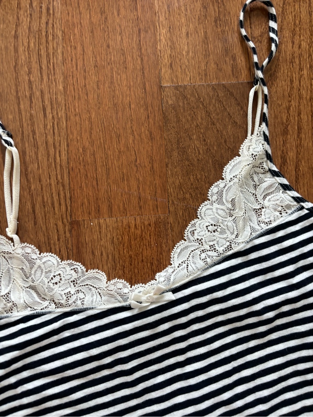 Lauren Ralph Lauren striped lace trim tank size large - Picture 4 of 5